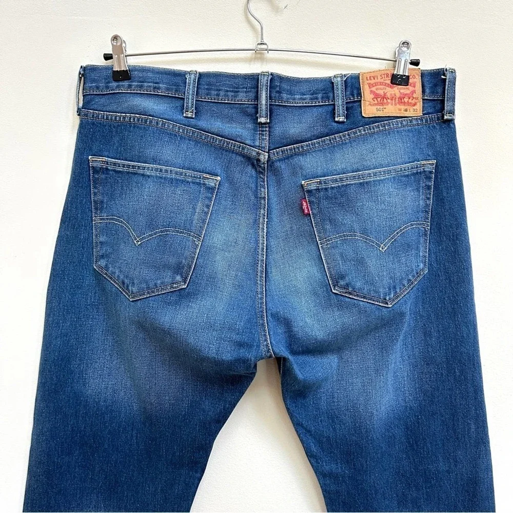 Levi's 501 Original Fit Button Fly Anchor Stretch Straight Jeans, Size 38x32